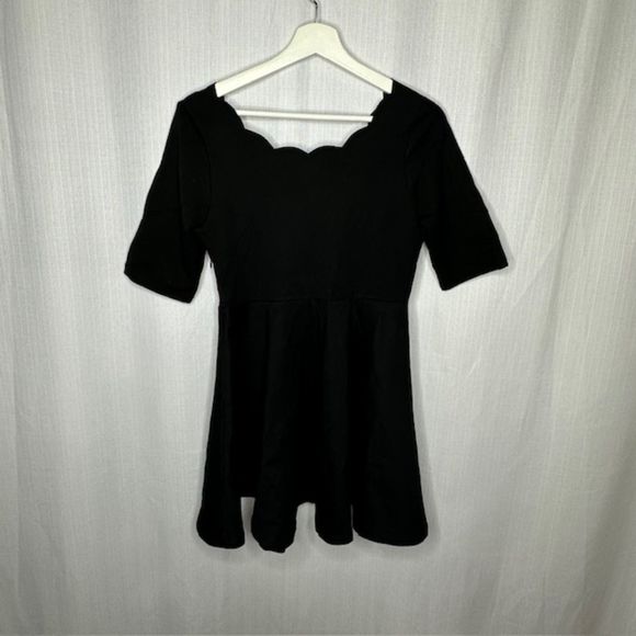 Lulus‎ Black Tip The Scallops Dress - Picture 2 of 4